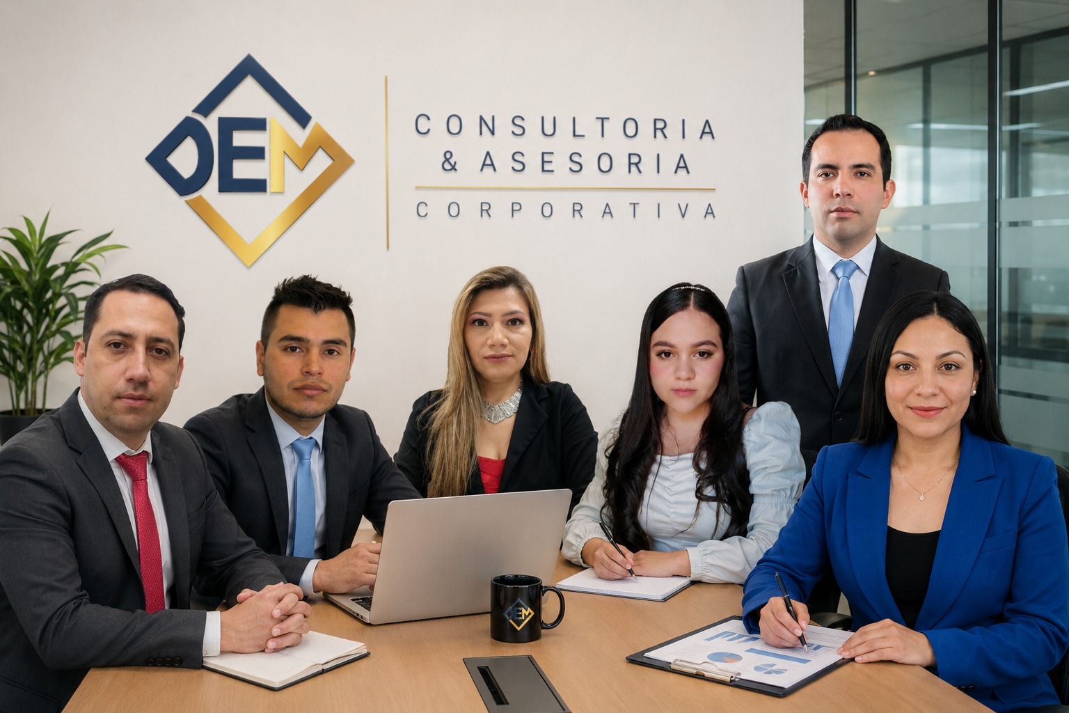 Equipo DEM ASERCOR en mesa directiva